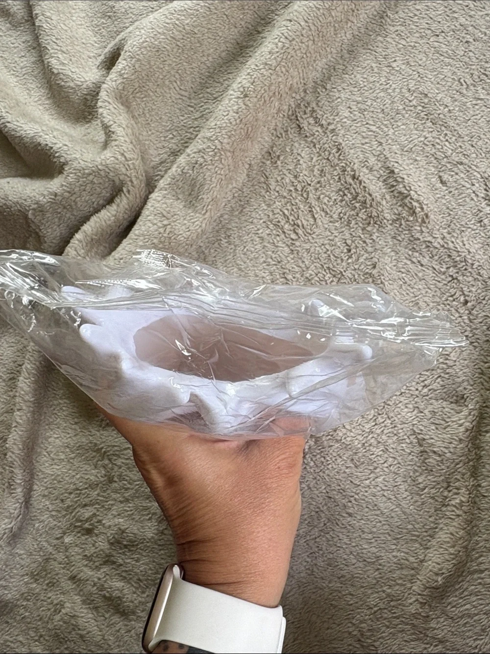 White heavy plastic Face Brush Holder for Makeup Brushes